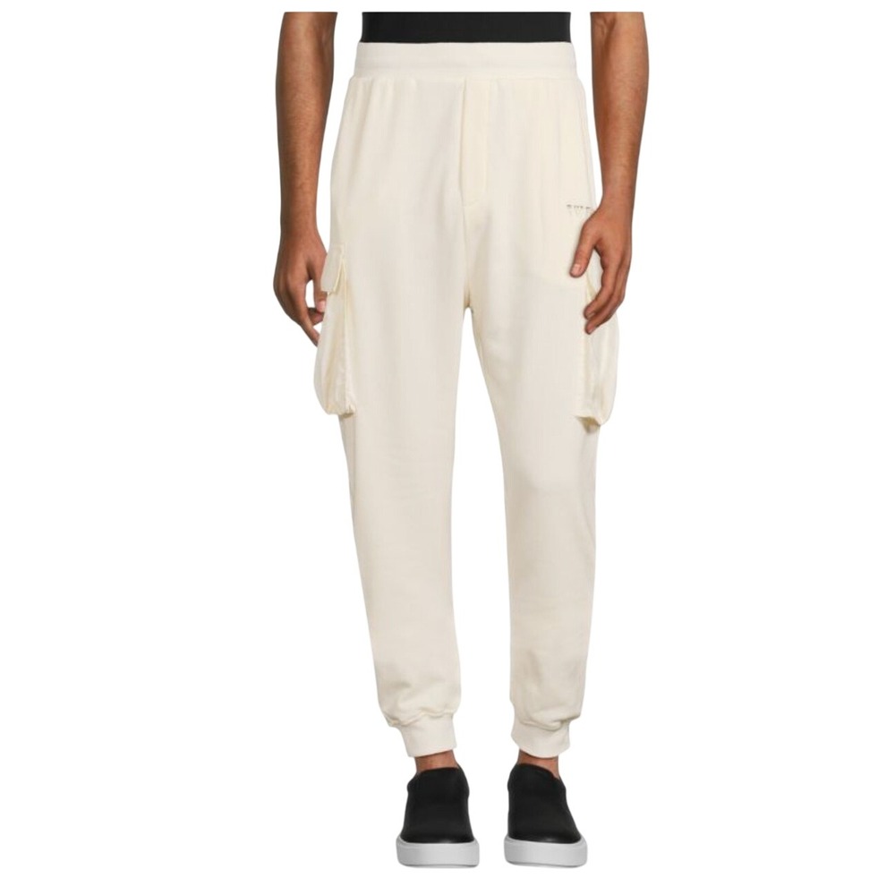 TWENTY Montreal Logo Cargo‎ Pockets Cream Joggers Sweatpants Size S